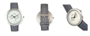 Simplify Quartz The 6100 White Dial, Canvas-Overlaid Grey Polyurethane Strap Watch 43mm